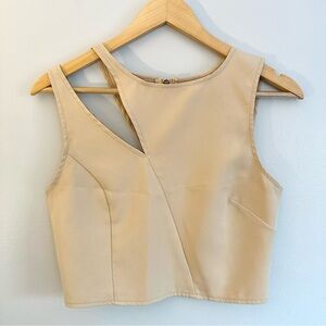 Missguided Tan Crop Top